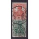 ALEMANIA 1917 ESTAMPILLAS SE-TENANT ZUSAMMENDRUCKE USADA QUE ES MUCHO MAS ESCASA MI S3 30 EUROS